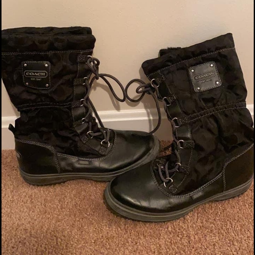 Black coach boots
